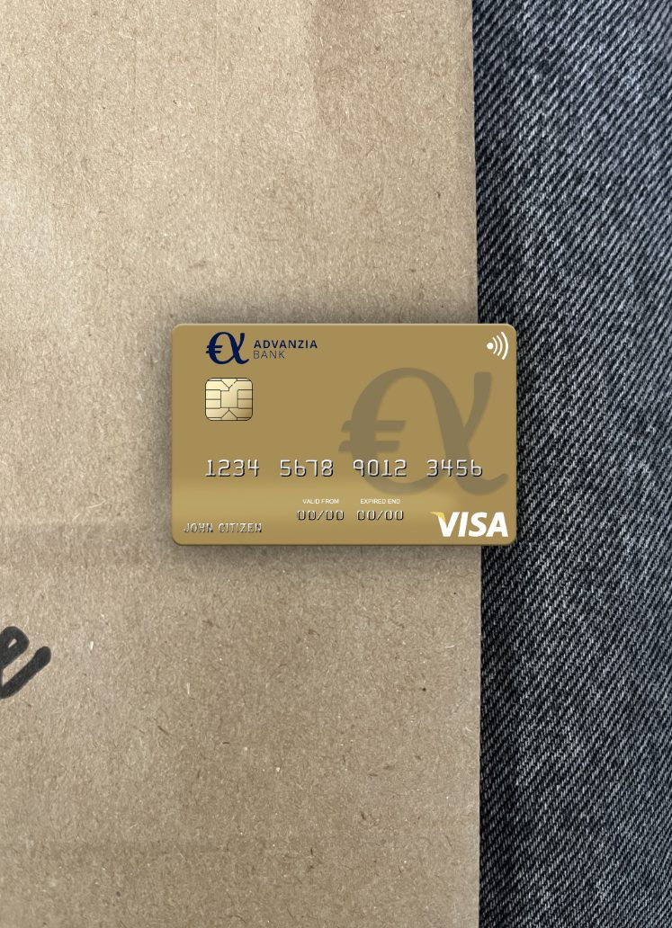 Download Luxembourg Advanzia Bank visa card photolook front Photoshop template